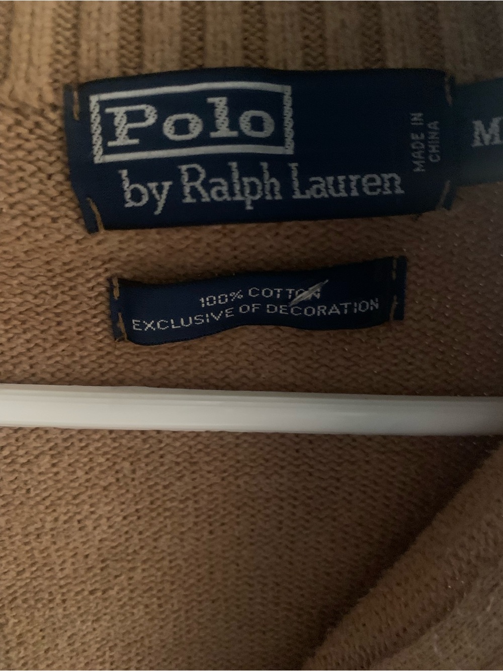 Polo by Ralph Lauren Men's Camel Crewneck Sweater